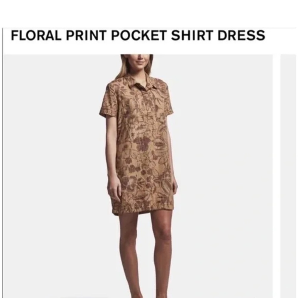 James Perse Hawaiian Floral Print pocket Shirt Dress 1/S